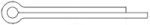 Splinte EN ISO 1234 (DIN 94) 01,0 x 08,0 mm verzinkt/zinc plated